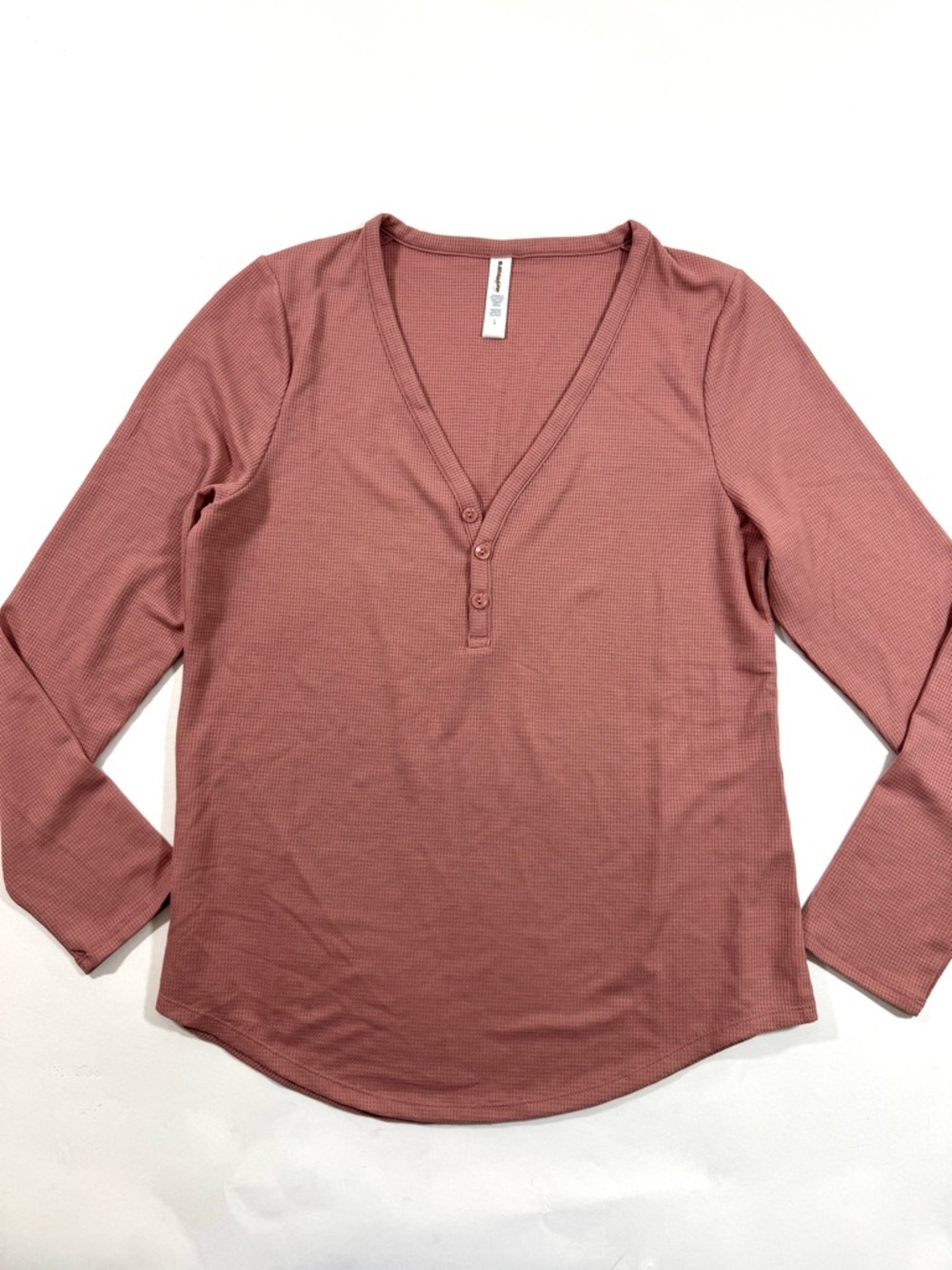 Athleta Wind Down Sleep Shirt Dragonfruit Waffle Knit Lightweight